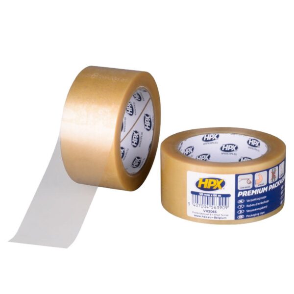 HPX verpakkingstape premium - transparant 50mm x 66m