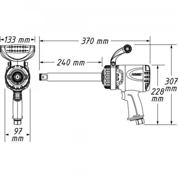 Hazet 9014LGTT Slagmoersleutel 1 inch 3.850 Nm - Afbeelding 3