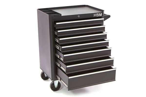 HBM Gereedschapswagen met 7 laden - 66 cm - zwart - Afbeelding 10