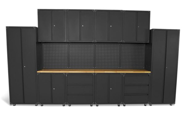 HBM premium modulair werkplaatssysteem, 16-delig, matzwart - Afbeelding 2