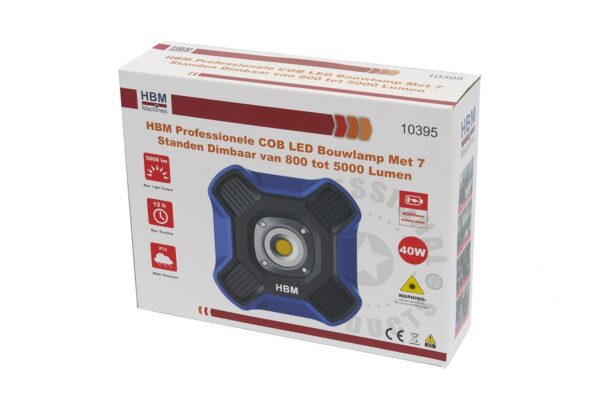 HBM Professionele COB LED Bouwlamp Met 7 Standen Dimbaar van 800 tot 5000 Lumen - Afbeelding 12