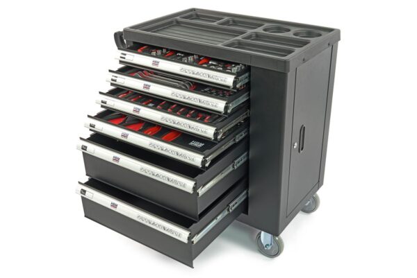 HBM Premium gevulde gereedschapswagen met deur - 154 delig - Afbeelding 26
