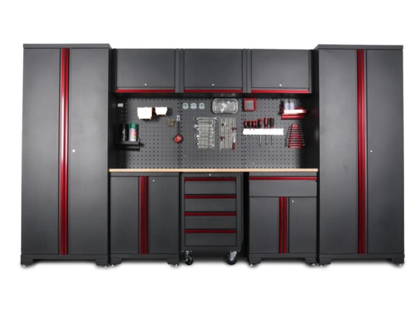 HBM modulair werkplaatssysteem, 12-delig, zwart rood - Afbeelding 3