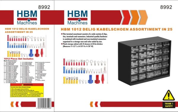 HBM 1012 Delig Kabelschoen Assortiment in 25 Laden Ladenkast - Afbeelding 7