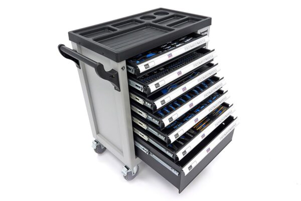 HBM Premium Gevulde Gereedschapswagen met deur - 245 Delig Inch (Engelse) Maten - Afbeelding 30