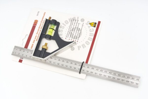 HBM 300 mm. Verstelbare Combinatie Winkelhaak Met Libel - Afbeelding 9