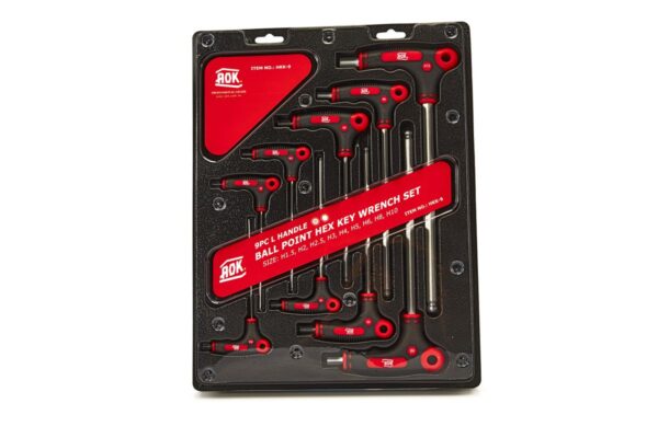 AOK 9 Delige Professionele T-Greep Inbusset Metrich - Afbeelding 2