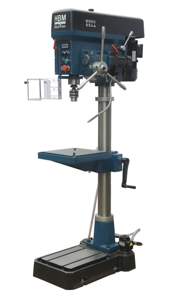 HBM industriële variabele kolomboormachine deluxe 32 mm, 230 Volt