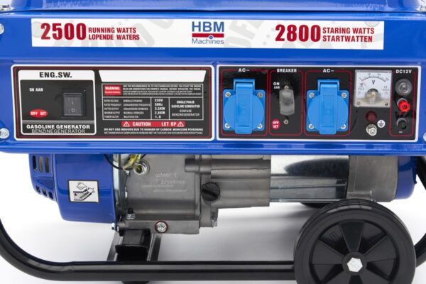 HBM 2800 Watt Generator, Aggregaat Met 208 cc Benzinemotor, 2 x 230 V - Afbeelding 8