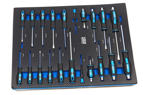 HBM Premium Gevulde Gereedschapswagen met deur - 245 Delig Inch (Engelse) Maten - Afbeelding 23