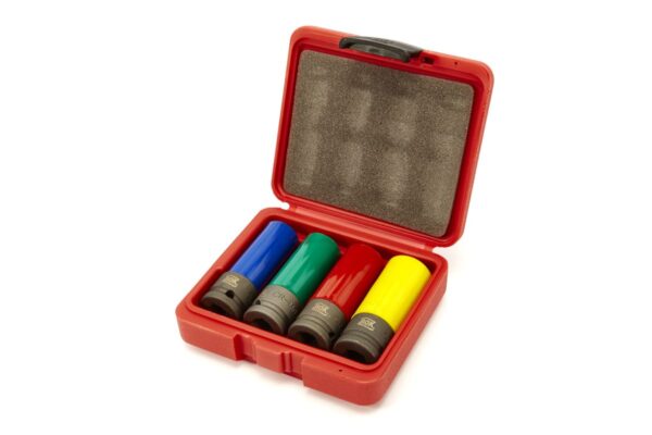 AOK 4 Delige Professionele 1/2 inch Lange Krachtdoppenset