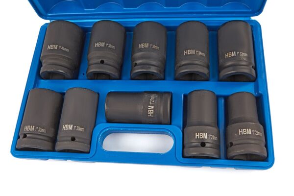 HBM 10 Delige 1 inch Krachtdoppenset - Afbeelding 2