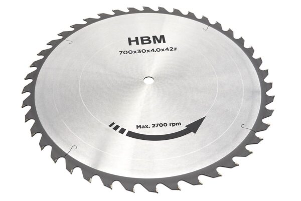 HBM 700 mm - 42-T Zaagblad voor HBM Professionele Wipzaag / Brandhoutzaag 5.5 PK - 400 Volt - Bild 2