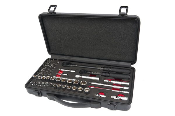 HBM momentsleutel set 55-delig, 1/4 en 3/8 inch, 1 - 5 en 10 - 60 Nm