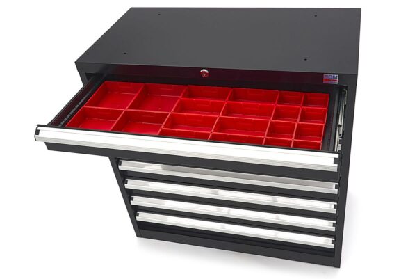 HBM 8 Laden Profi Gereedschapskast 90 x 45 x 90 cm zwart - Image 10
