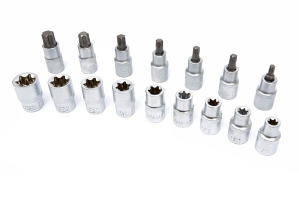 HBM Inwendige en uitwendige torx doppenset 16 delig 1/2 inch - Bild 3