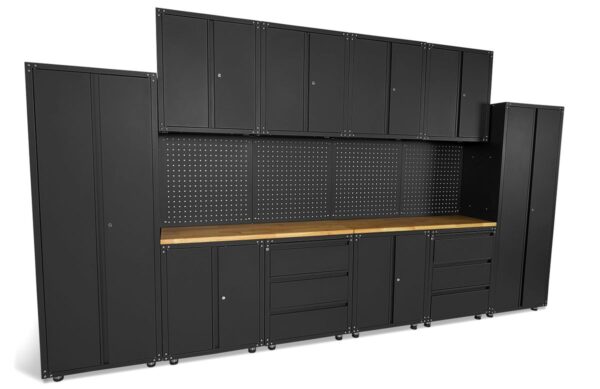 HBM premium modulair werkplaatssysteem, 16-delig, matzwart - Afbeelding 3