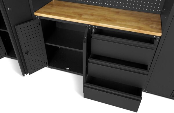 HBM premium werkplaatssysteem, 9-delig, matzwart, model 2 - Afbeelding 8