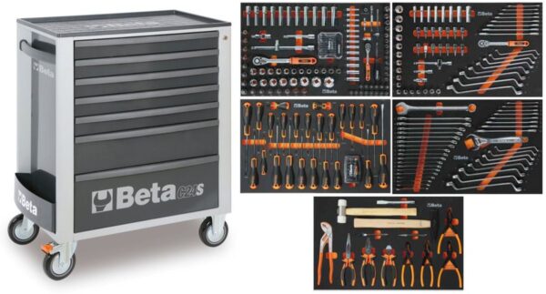 Beta gevulde gereedschapswagen 309-delig, 2400S G7/E-M, grijs - Afbeelding 2