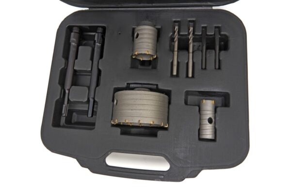 HBM 9 Delige TCT Gatzagenset, Dozenborenset 30 - 50 - 110 mm. Met SDS Opname - Afbeelding 5