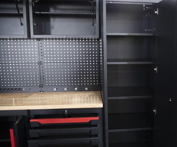 HBM expert modulair werkplaatssysteem, 10-delig, zwart rood - Afbeelding 10