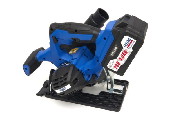 HBM Professionele 20 Volt 4,0AH Accu Cirkelzaag 150 mm. Met 2 Li-Ion Accu's - Afbeelding 3