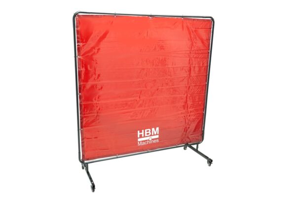 HBM verrijdbaar lasscherm, lasgordijn 174 x 174 cm