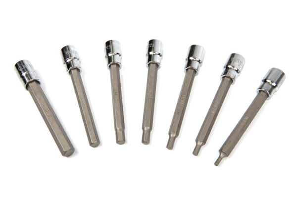 HBM 7 Delige Profi 3/8 inch Lange Inbus Doppenset 3 – 10 mm Model 2 - Afbeelding 2