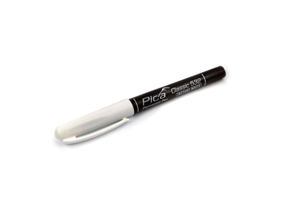 Pica 532/52 Permanent Pen 1-2mm rond wit - Afbeelding 2