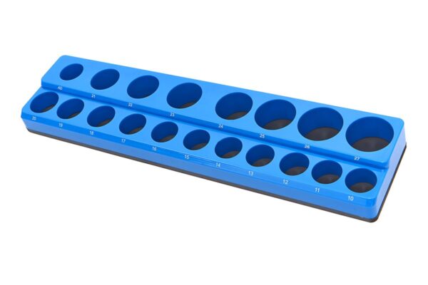 HBM magnetische doppenhouder voor 19 stuks 1/2 inch metrisch, blauw