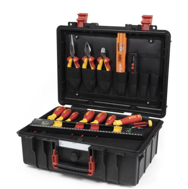 Wiha gereedschapskoffer 18-delig elektricien basic groot 9300-70403