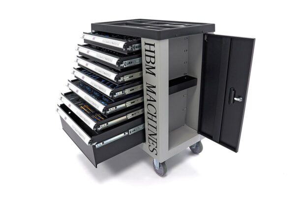 HBM Premium Gevulde Gereedschapswagen met deur - 245 Delig Inch (Engelse) Maten - Afbeelding 27