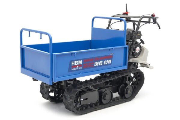 HBM Professionele 320 kg mini dumper op rupsbanden 196 cc - 6.5 PK