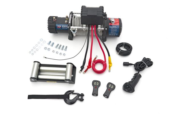 HBM 5900 kg 12 Volt Professionele Bumperlier Autolier Met Vaste en Draadloze Afstandsbediening
