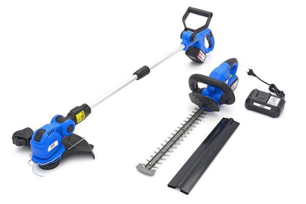 HBM 20V- 4.0Ah Heggenschaar en Grastrimmer Set Inclusief 2 Accu's