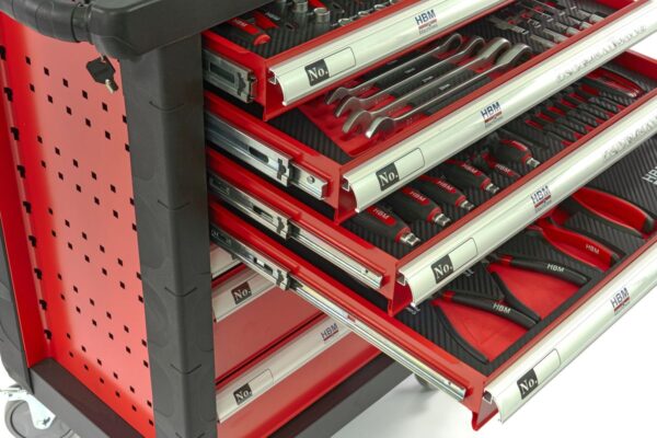 HBM Premium Gevulde gereedschapswagen - 154 Delig - Afbeelding 5