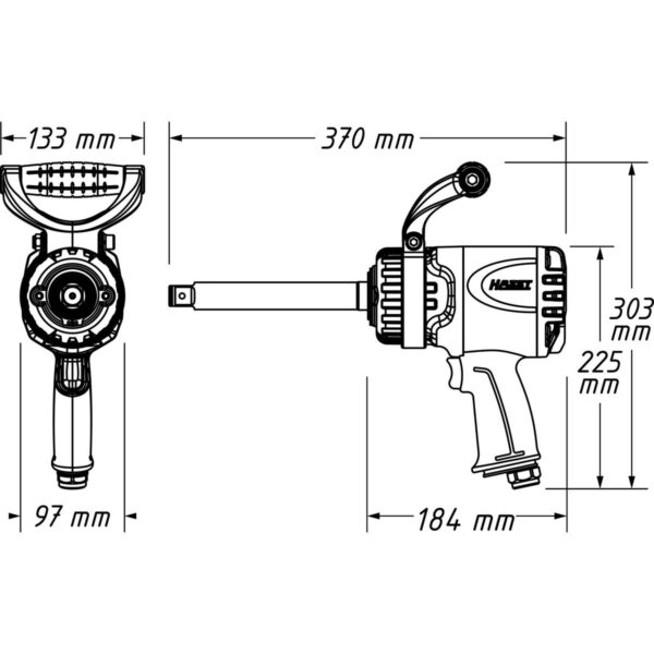 Hazet 9013LGTT Slagmoersleutel 3/4 inch 3.800 Nm - Afbeelding 3