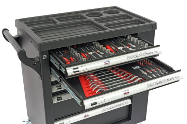 HBM Premium gevulde gereedschapswagen met deur - 154 delig - Afbeelding 20