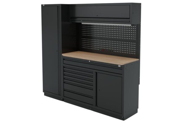 HBM modulair werkplaatssysteem 6-delig, zwart