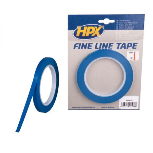HPX Fine line tape (lineerband) - blauw 9mm x 33m