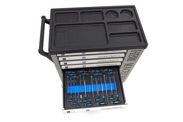 HBM Premium Gevulde Gereedschapswagen met deur - 245 Delig Inch (Engelse) Maten - Afbeelding 16