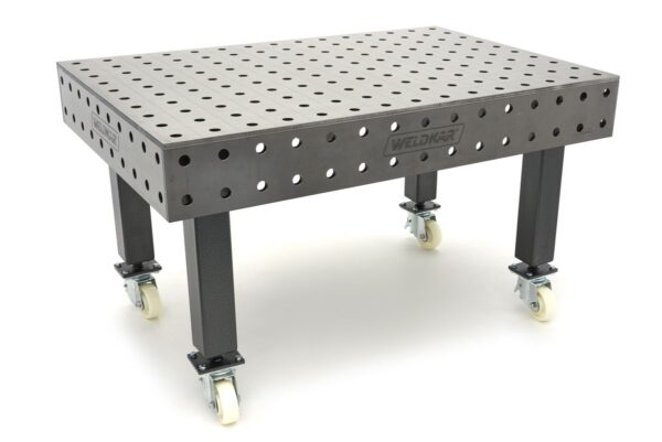 Weldkar lastafel Ø28 1000 x 1000 x 15 mm, verrijdbaar