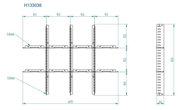 HBM tussenschot set 75 mm voor 1 lade - Afbeelding 6