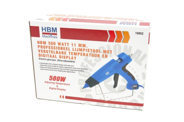 HBM 500 Watt 11 mm. Professioneel Lijmpistool met Verstelbare Temperatuur en Digitaal Display - Afbeelding 8