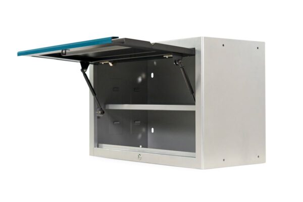 HBM Deluxe Professionele Bovenkast met Gasveren voor Werkplaatsinrichting zwart blauw - Afbeelding 2