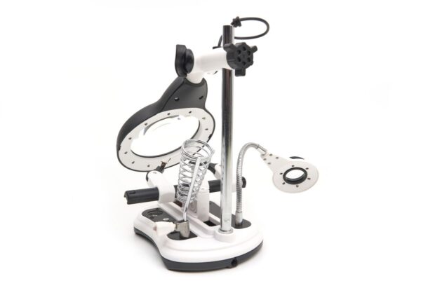 HBM Deluxe 3e Handje Loupelamp met 4 x  Loupe Vergroting en LED Verlichting - Afbeelding 4