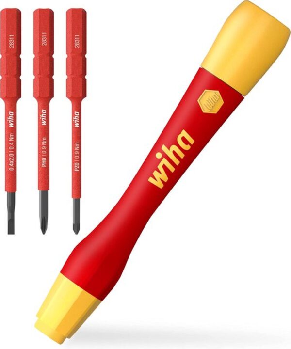 Wiha fijnschroevendraaierset 4-delig, electric PicoFinish slimVario