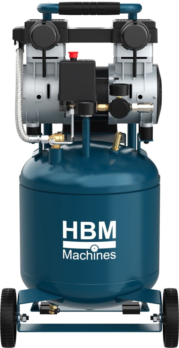 HBM verticale Low Noise compressor 24 liter - Afbeelding 2