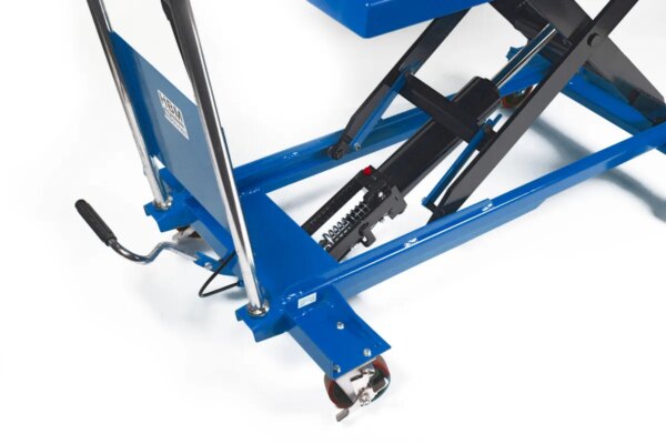 HBM verrijdbare werktafel / heftafel groot 500 kg, blauw - Image 3