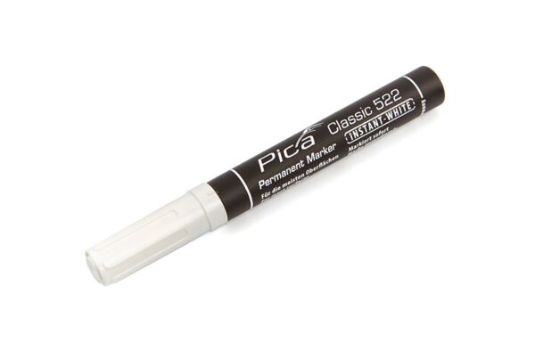 Pica 522/52 Perm Marker 1-4 mm ronde punt Wit - Afbeelding 2